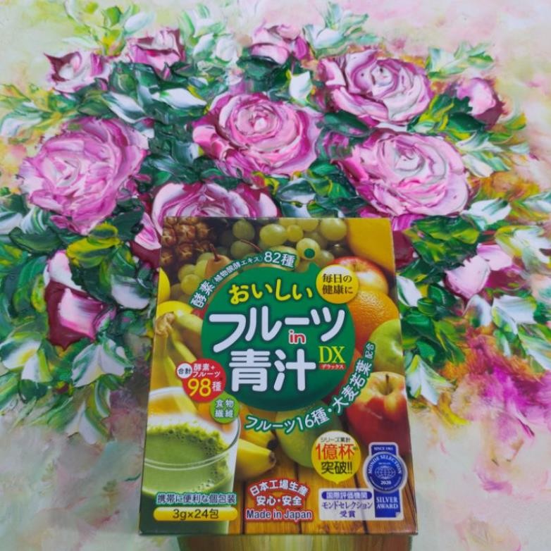 🍇 Bột Aojiru Enzyme 98 Trái Cây DX Nhật Bản 24 Gói (kiweshop)