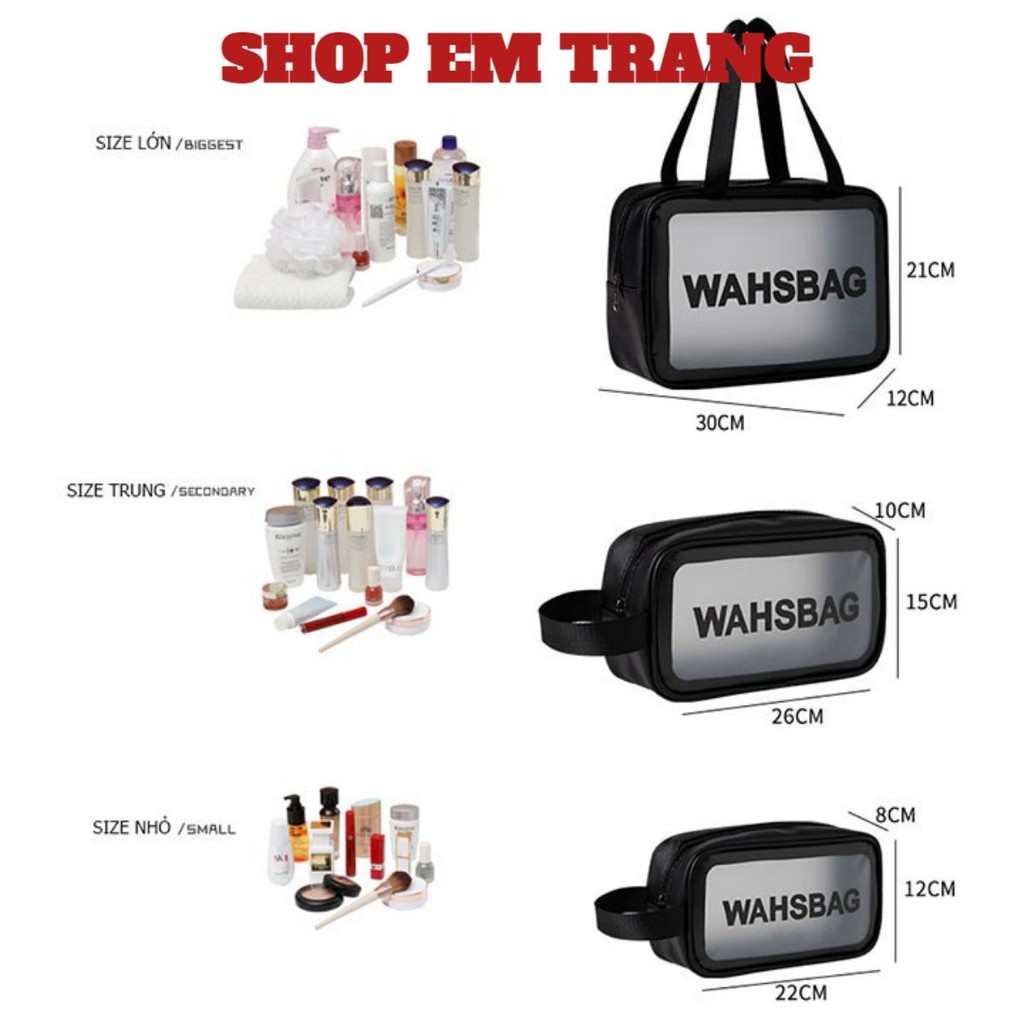 Sét 3 Túi Đựng Mỹ Phẩm WASHBAG Du Lịch , TÚI WASHBAG