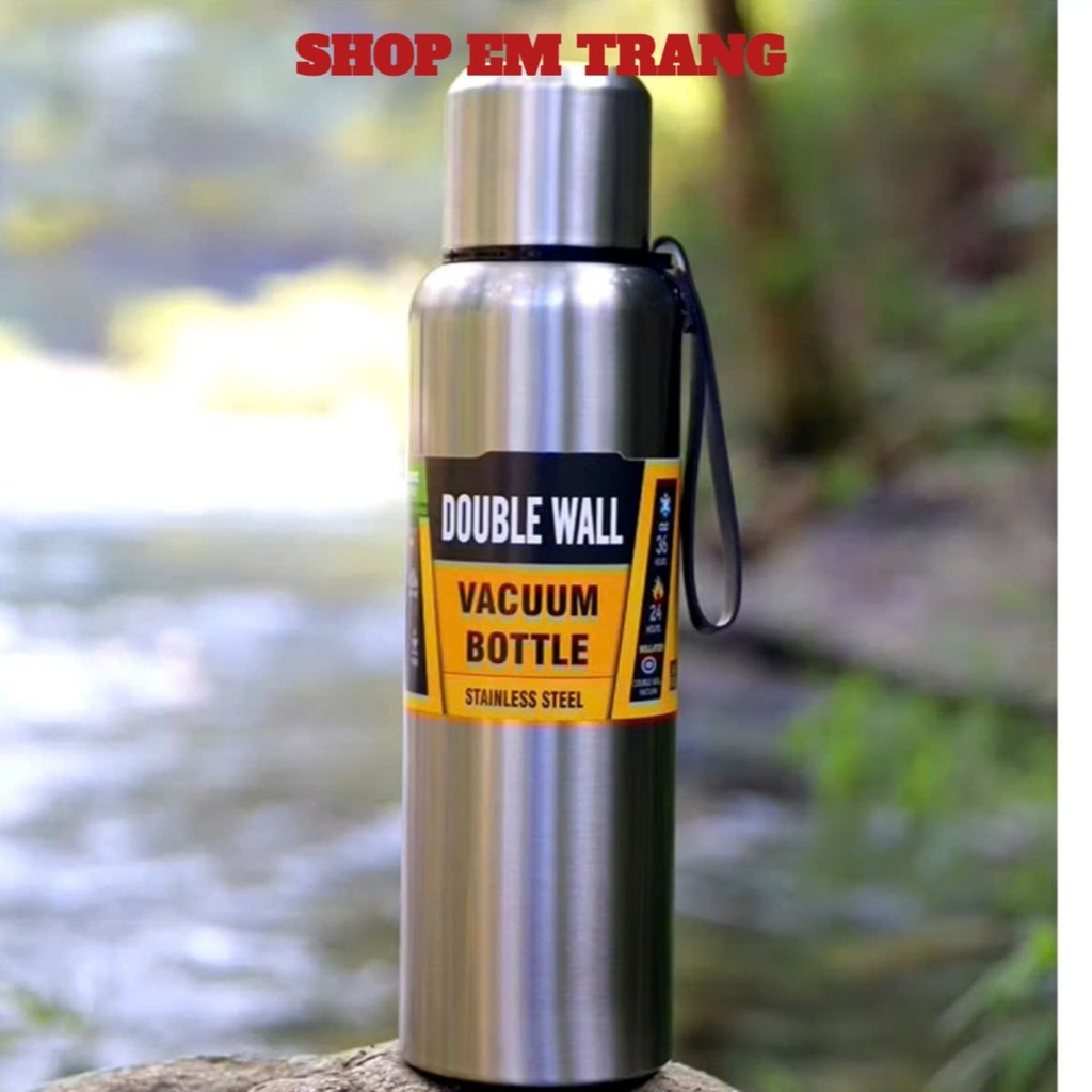 BÌNH GIỮ NHIỆT NẮP BẠC 1500ML , Bình giữ nhiệt Double Wall Travel Inox 304 1000 - 1500ml Nắp Bạc Cao