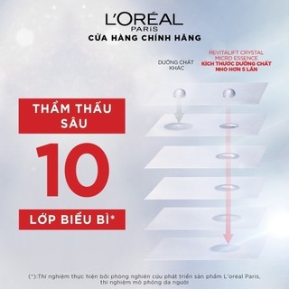 [Mã LORESBD -12% đơn 500K] Dưỡng Chất Căng Mướt Da L'Oreal Paris Crystal Micro Essence 65ml
