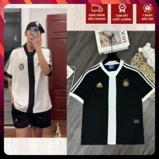 Bộ Quần Áo Nam Adidas Phối Sọc Thân Mix LoGo Đức Thêu Siêu Nét -Chất cotton Mịn Thoáng Mát .