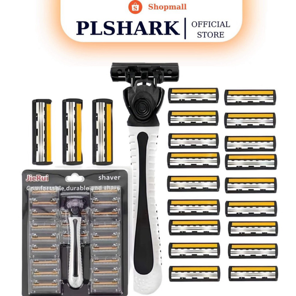Dao Cạo Râu PLSHARK Kèm 21 Lưỡi Cạo Râu Cực Sạch [ HÀNG TỐT ]