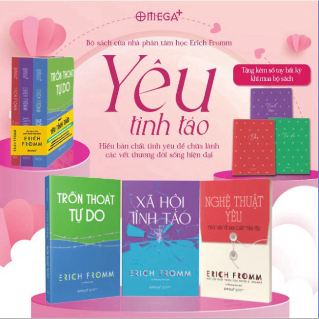 Sách - Combo Erich Fromm: Xã Hội Tỉnh Táo + Nghệ Thuật Yêu + Trốn Thoát Tự Do - SAP