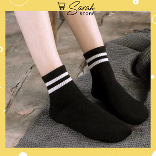 Set 10 đôi tất, đôi vớ cổ thấp UNISEX phối sọc đen trắng