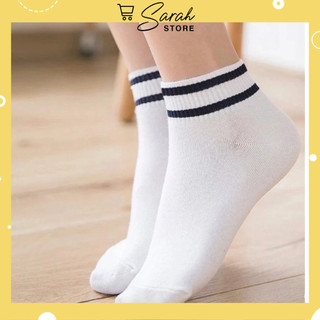 Set 10 đôi tất, đôi vớ cổ thấp UNISEX phối sọc đen trắng