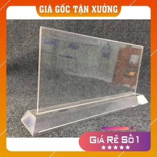 Kệ mica chức vụ 2 mặt quân đội lớn cao cấp, Đế dày 20mm vát 4 cạnh
