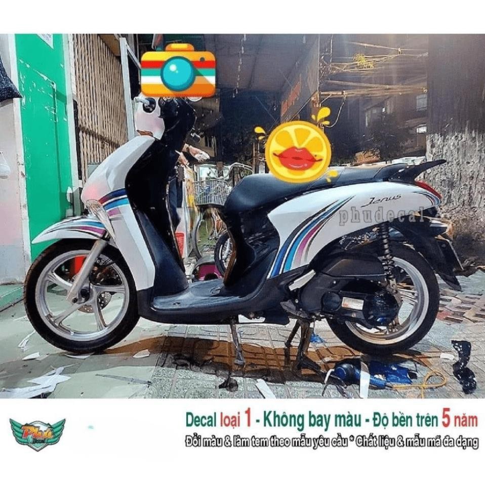 Tem rời xe Janus trắng chỉ