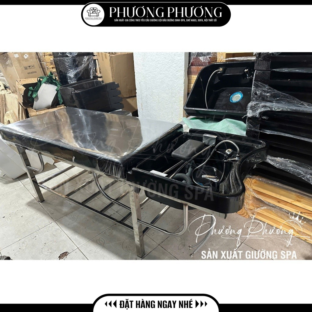 Giường Gội Đầu Tai Thỏ 2IN1 Hiện Đại