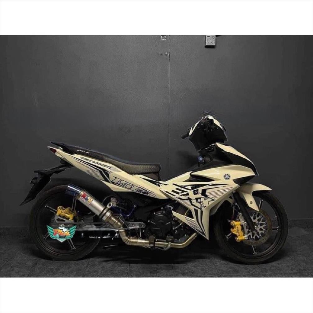 Tem rời xe Ex 150 Trắng đen Kiểng