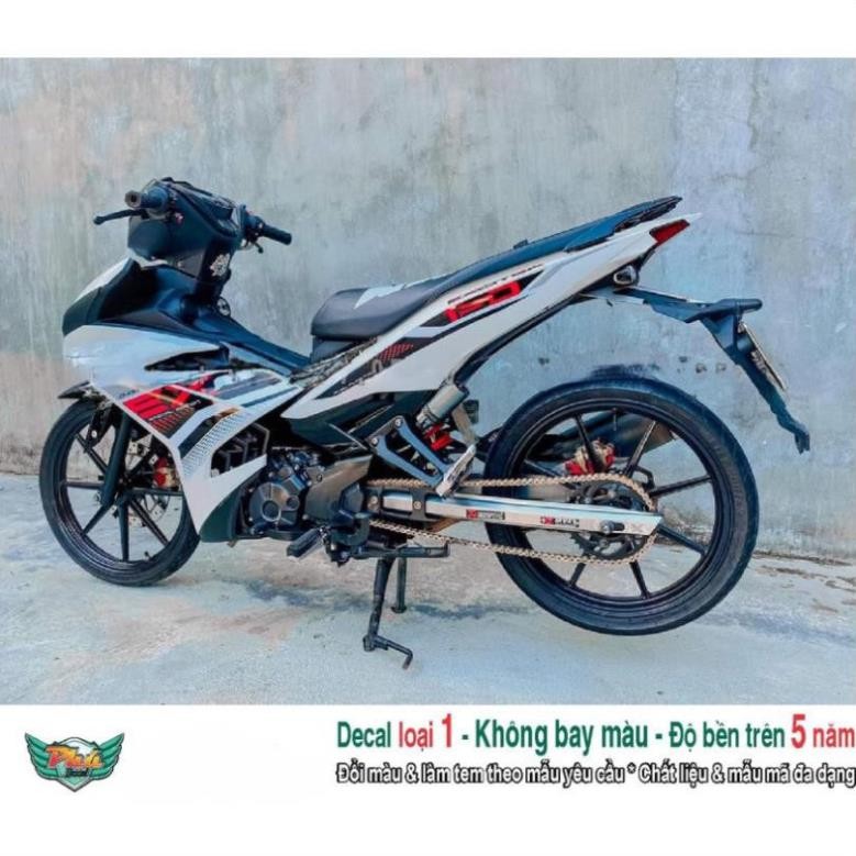 Tem rời xe Exciter 150 Y15zr Trắng đỏ đen