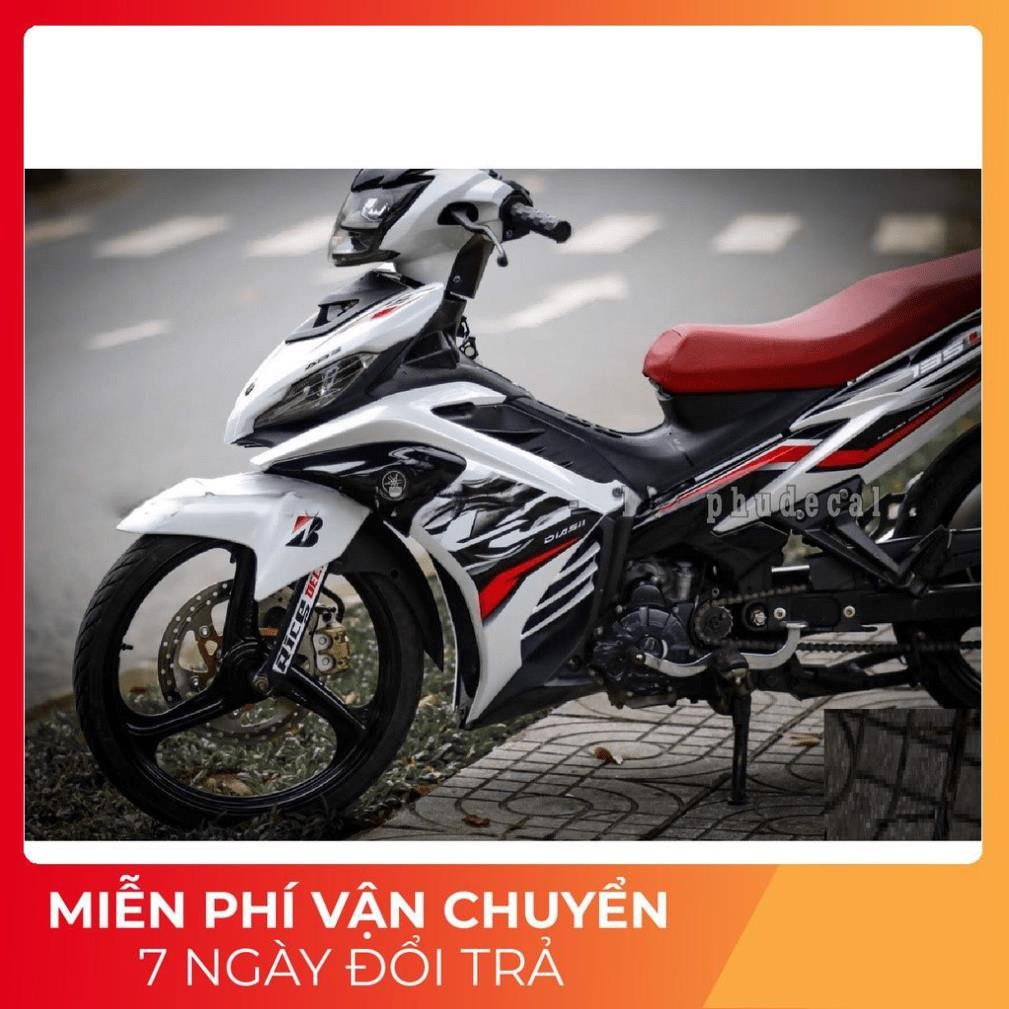 Tem rời exciter 135 Lc trắng đen chỉ đỏ V7 EX 135Lc