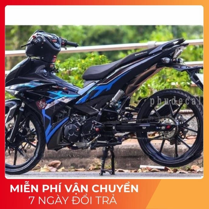 Tem rời Ex 150 đen bóng