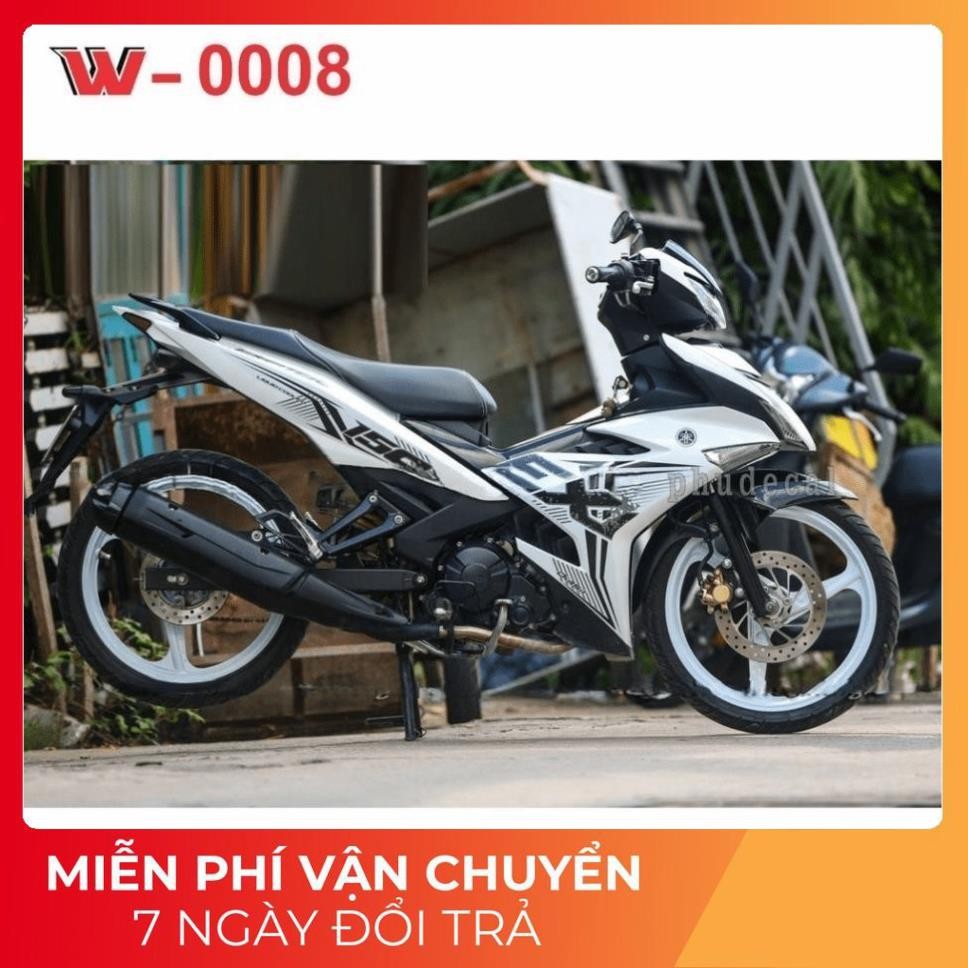Tem rời Exciter 150 Trắng đen Ex