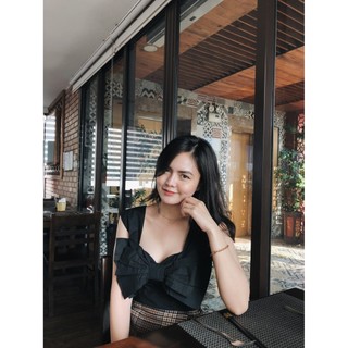 DOTTIE - Áo Kiểu Nơ Đen Nữ T2681