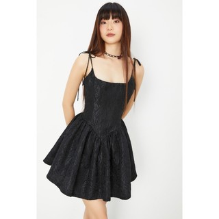 DOTTIE - Đầm ngắn kiểu corset - Đen - D0436
