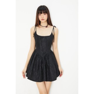 DOTTIE - Đầm ngắn kiểu corset - Đen - D0436