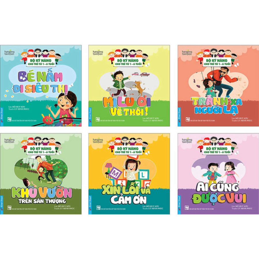 Sách - Bộ Sách Kỹ Năng Cho Trẻ Từ 1 Đến 6 Tuổi (6 Cuốn) - First News - SFN