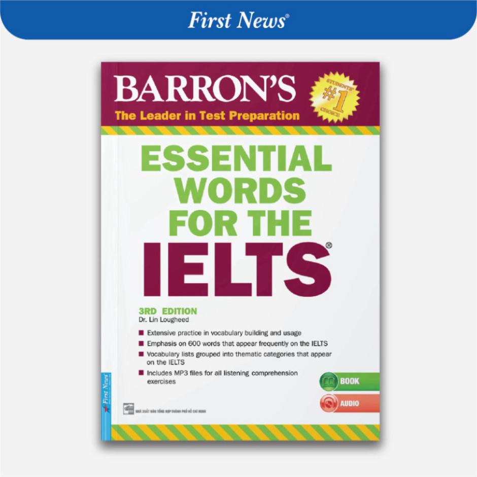 Sách - BARRON'S ESSENTIAL WORDS FOR THE IELTS (3RD EDITION) - First News - SFN