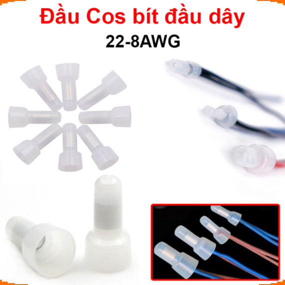 [SIÊU SALE] Đầu Cos bít đầu cỡ dây 22AWG - 8AWG tiện dụng