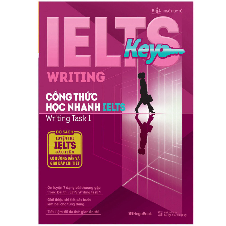 Sách - IELTS KEY WRITING - Công thức học nhanh IELTS Writing Task 1 - SMG