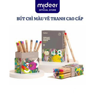 Bút chì màu vẽ tranh cao cấp mideer Vibrant Colored Pencil  24/36/48 màu, Chì vẽ chuyên nghiệp