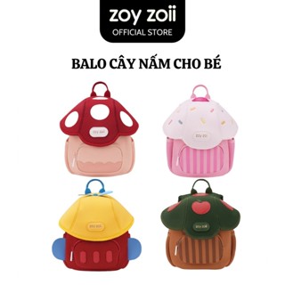 Balo  Zoyzoii cho bé mầm non hình cây nấm mushroom series backpack, Cặp đi học cho bé mầm non Mã B50