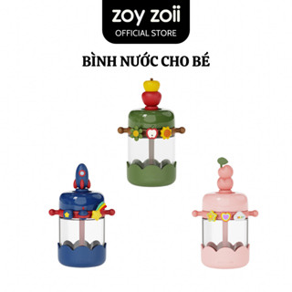 Bình uống nước tritan cao cấp Zoyzoii Nature Paradise Cup, bình nước thể thao cho bé  E6