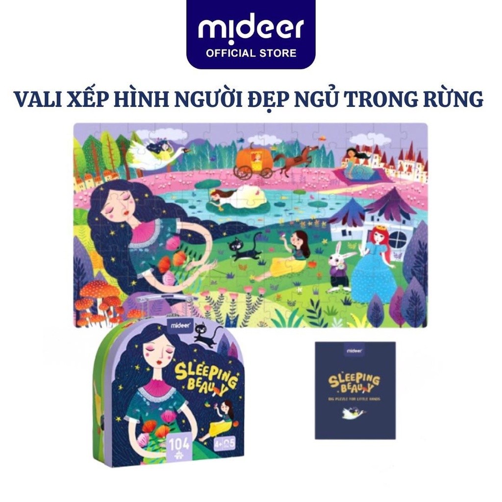 Đồ Chơi Xếp Hình 104 Mảnh Mideer Vali Gift Box Puzzle Puzzle Giáo Dục Cho Bé 3+
