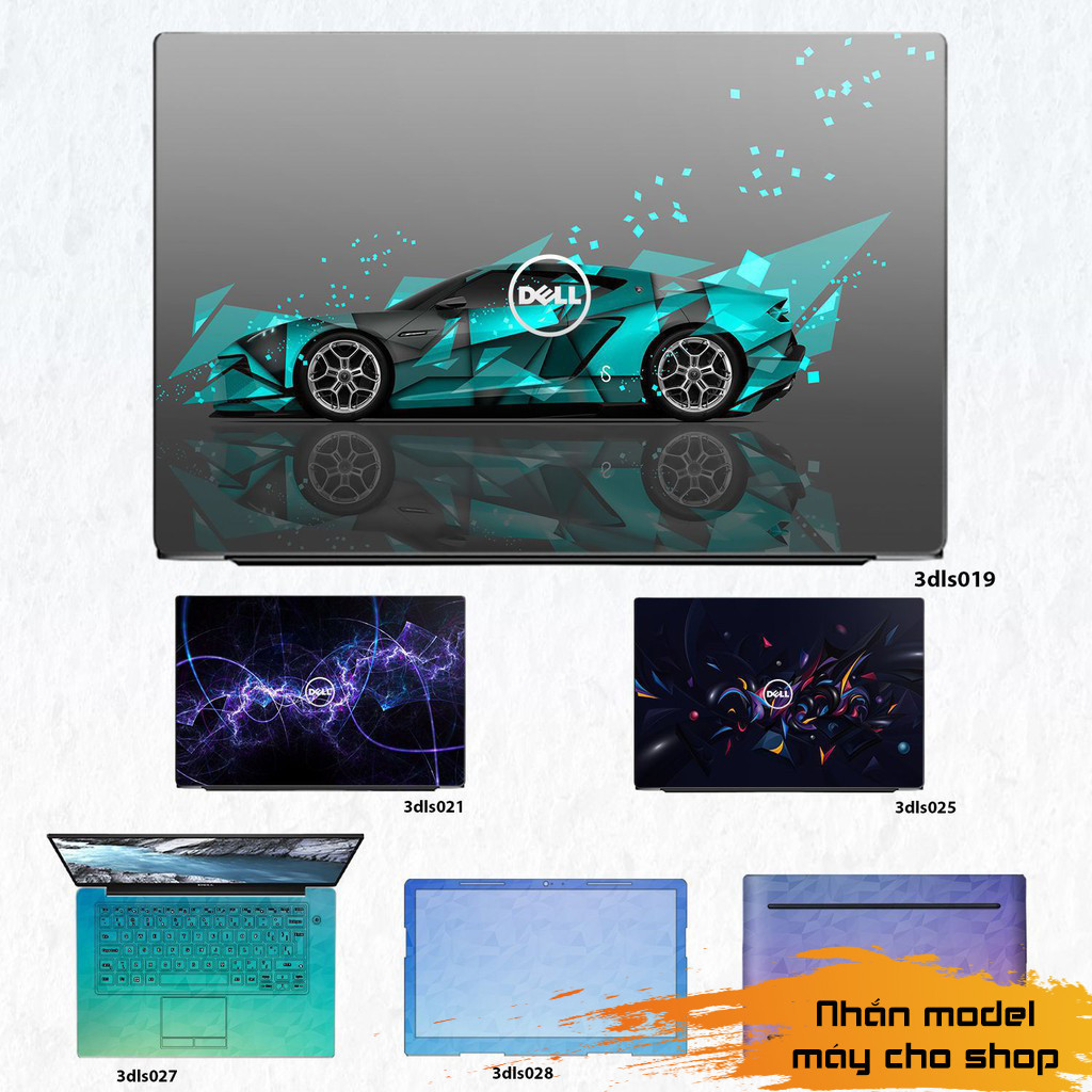 Skin dán Laptop Dell in hình 3D Image (inbox mã máy cho Shop)