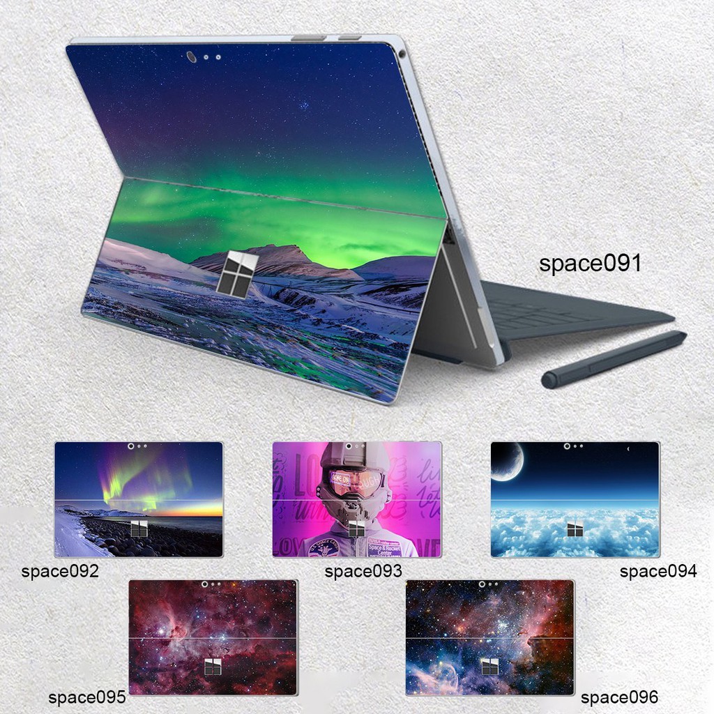 Skin dán hình không gian x16 cho Surface 3 10.8; Go, Go 2, Go 3; Pro 2 3 4 5 6 7 8 9 X