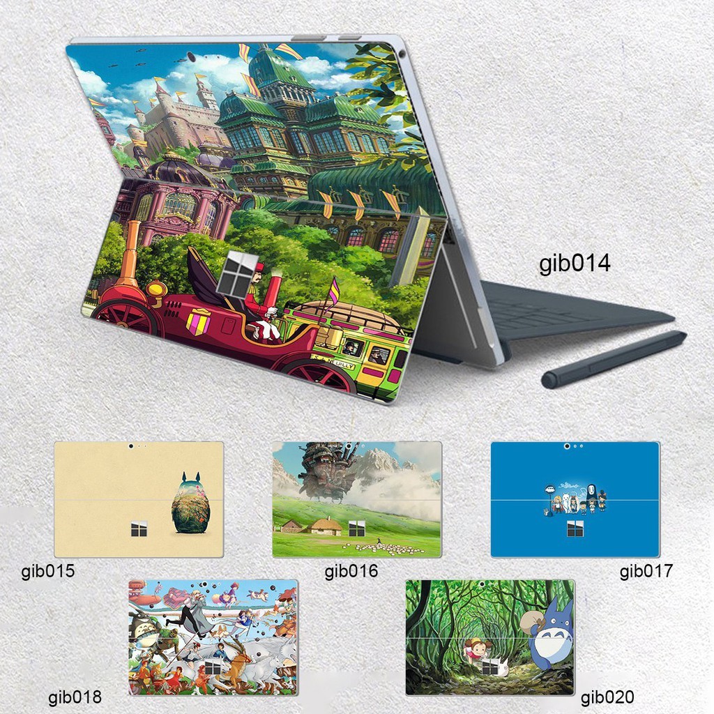 Skin dán hình Ghibli image cho Surface 3 10.8; Go, Go 2, Go 3; Pro 2 3 4 5 6 7 8 9 X