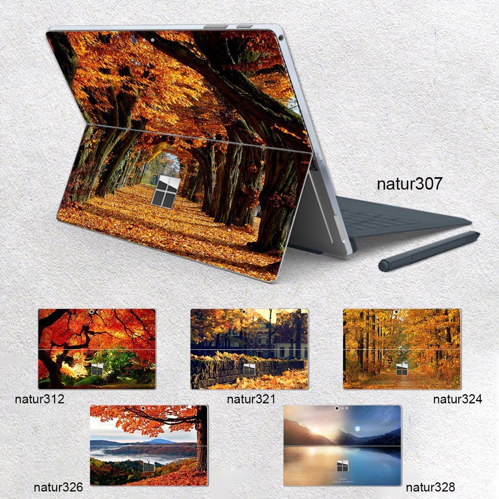 Skin dán hình thiên nhiên x12 cho Surface 3 2015; Go, Go 2, Go 3; Pro 2 3 4 5 6 7 8 9 X