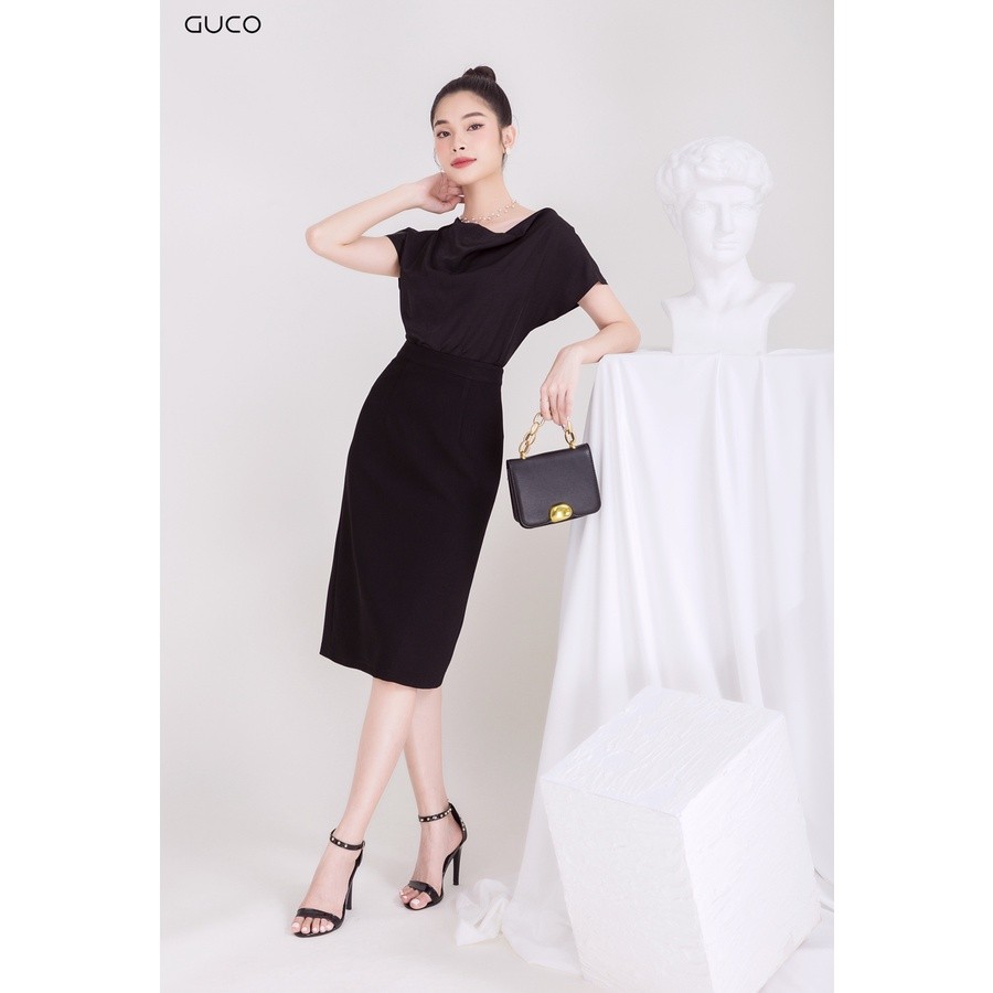 [GUCO HOT] Chân váy bút chì công sở lưng cao tôn dáng dễ phối áo - CV149 Đen
