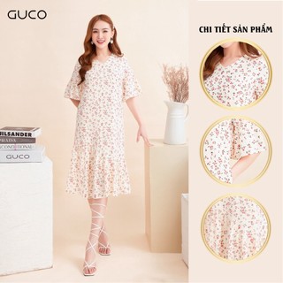 Đầm Suông Đuôi Cá Hoa Nhí 3615 Guco