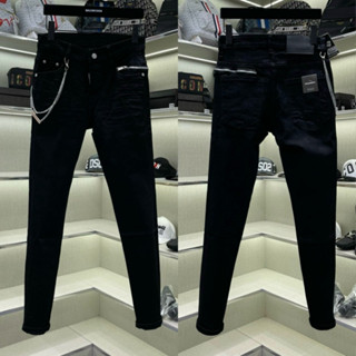 gg Quần Jean DSQ Nam Đen Trơn Khóa Zip  - Quần DSQ 4 Cúc Amiri Vintage, Quần Bò Nam Đen Vladak hoạ tiết 2025 mới