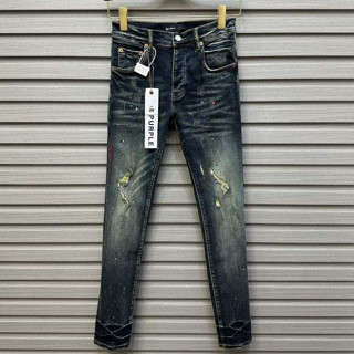 gg Quần Jean Nam Pur.ple Xanh Bụi 4 Cúc Quần Jean PURPLE Chất Liệu Denim Co Giãn 4 Chiều Rách Xước Bản Đẹp mới hot