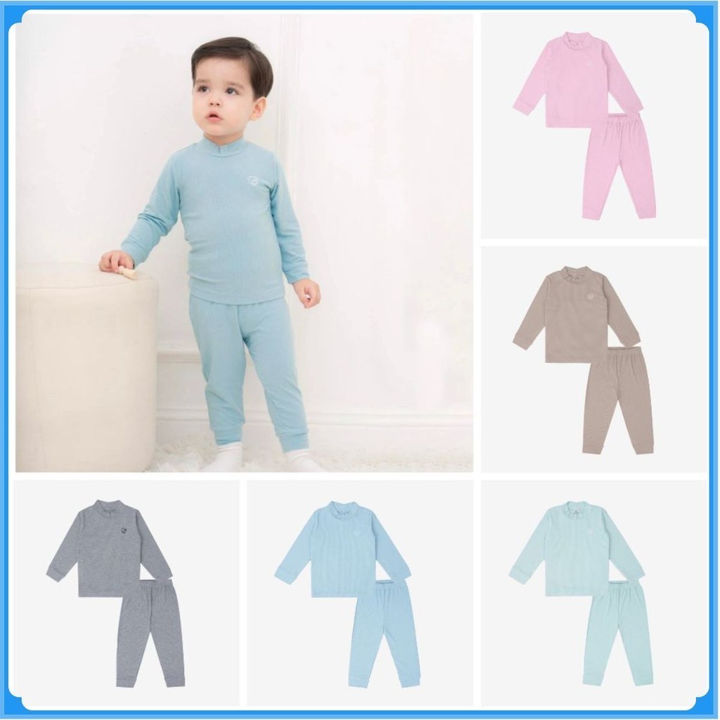 (1Y-4Y) Bộ dài tay cao cổ Molist BU Baby BMD110903 BMD110904 - Bubay bé trai - Bu baby bé gái - Bộ t
