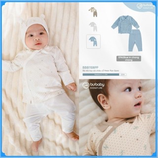   NB-3M  Bộ dài tay cài chéo cổ BU Baby Peter Pan Gami BBB1108PP | Quần áo Bubaby chính hãng 