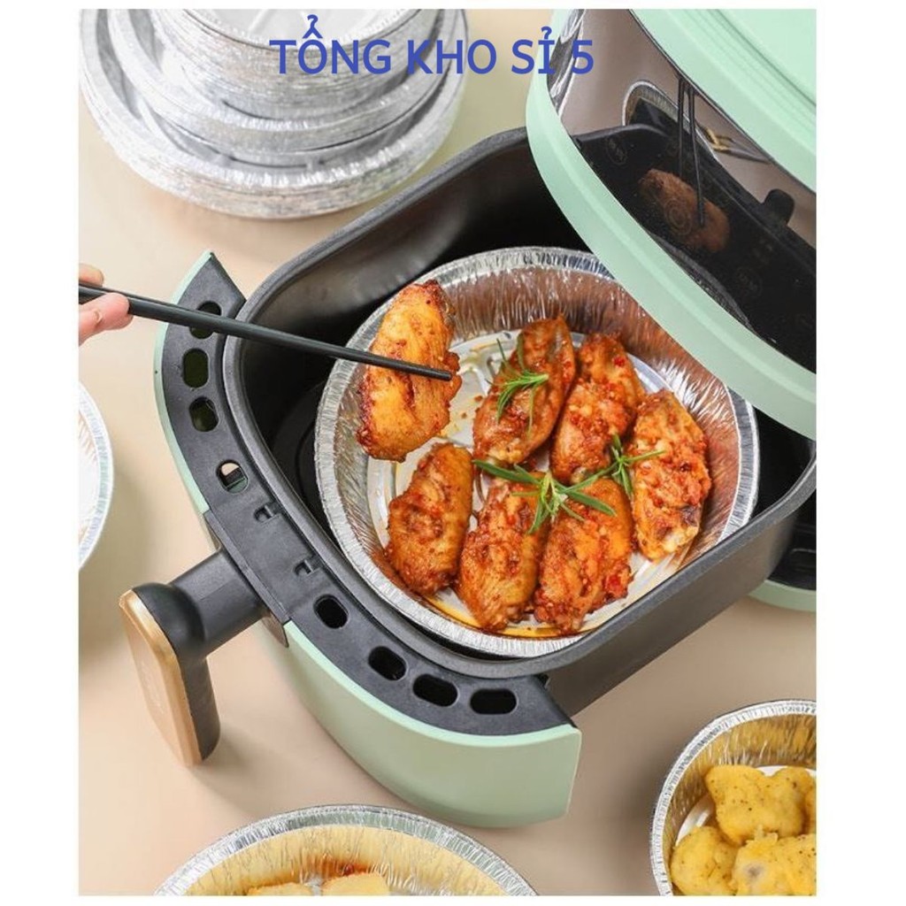 [COMBO 10]khay giấy bạc lót nồi chiên không dầu, khuôn giấy bạc, giấy bạc nướng