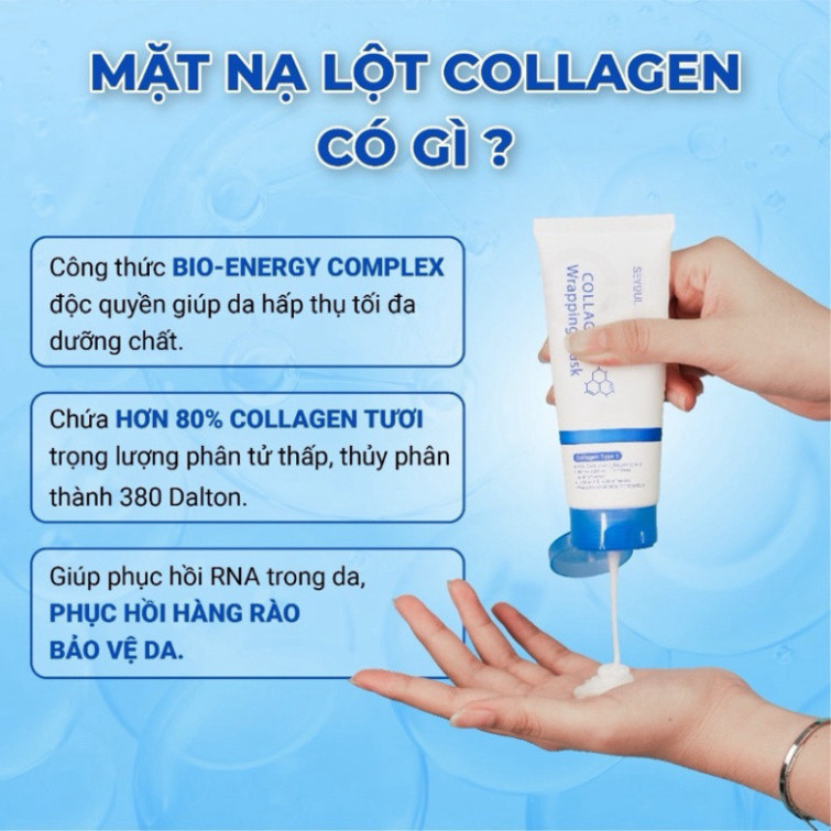 Mặt nạ lột mụn đầu đen collagen Seyoul căng bóng da, mặt nạ collagen thuỷ phân căng bóng - HTHshop