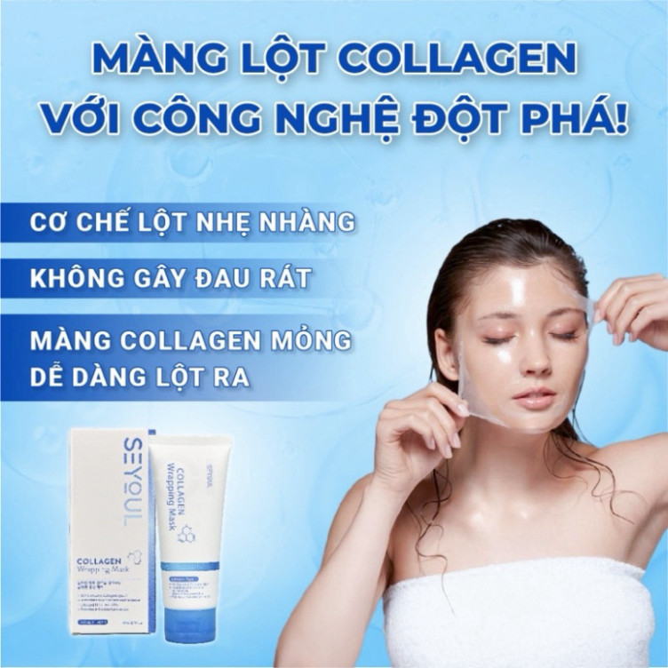 Mặt nạ lột mụn đầu đen collagen Seyoul căng bóng da, mặt nạ collagen thuỷ phân căng bóng - HTHshop