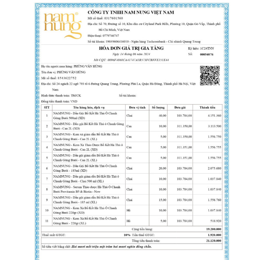 Serum thảo dược NAM NUNG hỗ trợ phục hồi, kích thích mọc tóc, chiết xuất bồ kết, chanh, vỏ bưởi dung tích 30ml