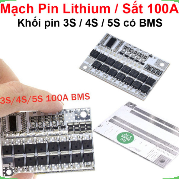 Module BMS 3S 4S 5S 100A cho pin lithium LifePo4 công suất cao