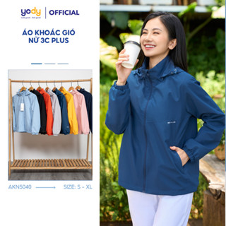[SALE 50%] Áo khoác gió nữ 3C Plus YODY cao cấp cản gió cản bụi chống thấm nước có mũ - AKN5040