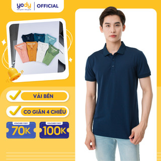 Áo phông polo nam YODY chất liệu coolmax áo thun phối bo dòng phông thoáng mát - APM5179