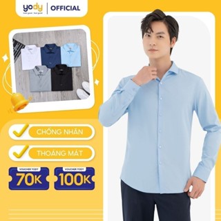 Áo Sơ Mi Nam Yody Dài Tay Sợ Tre Chống Nhăn  Dứng Phom Thời Trang Phong Cách Công Sở SMM6015