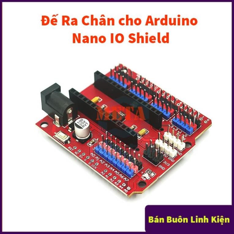 Đế Ra Chân cho Arduino Nano IO Shield V3.0 Màu Đỏ - Board mở rộng Arduino Nano V3.0