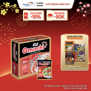 Mì Omachi Xốt Bò Hầm Gói - Thùng 30 Gói x 80g
