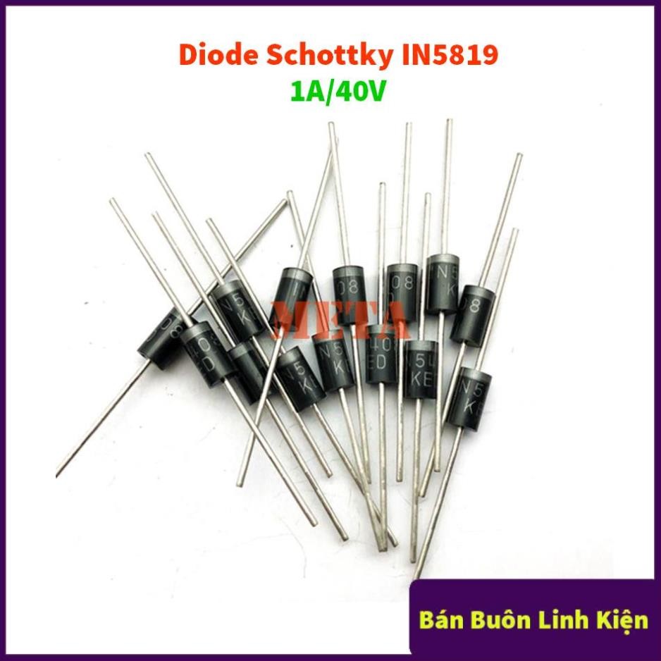 [Túi 10 Con] 1N5819 - Diode Schottky IN5819 1A/40V DO-41 Chân Cắm - Đi Ốt Nhanh 5819