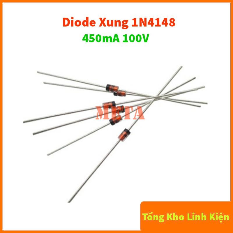 [Túi 10 Con] Diode Xung 1N4148 450mA 100V Chân Cắm DO-35 DIP - Diode Zenner 4148
